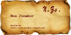 Noe Zsombor névjegykártya